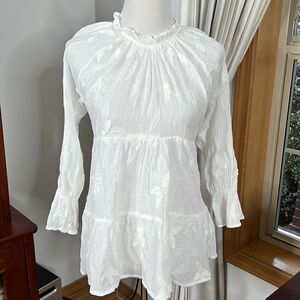 Zara Tiered Peasant Blouse